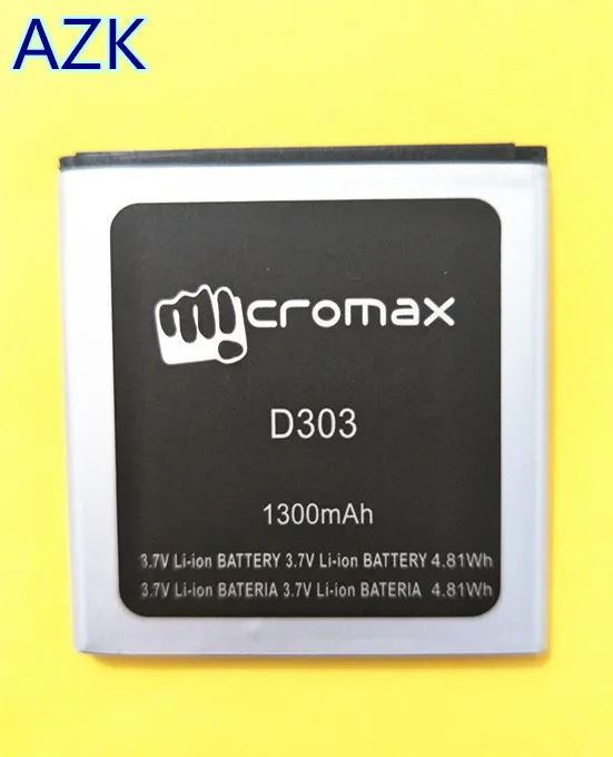 AZK высококачественный D303 1300mAh литий-ионный аккумулятор для Micromax D303 мобильного телефона+ код отслеживания