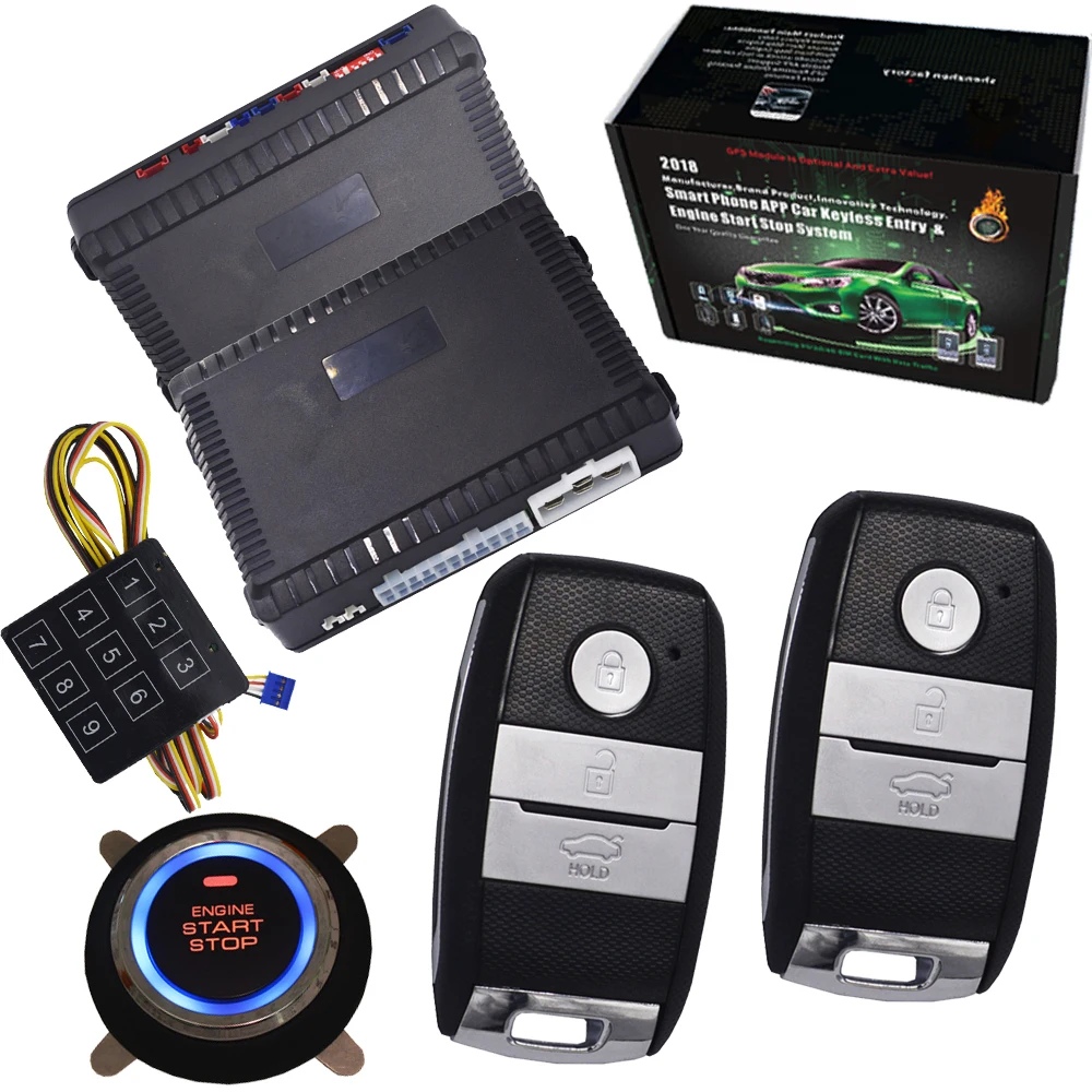 Aliexpress buy new keyless entry engine start alarm system push