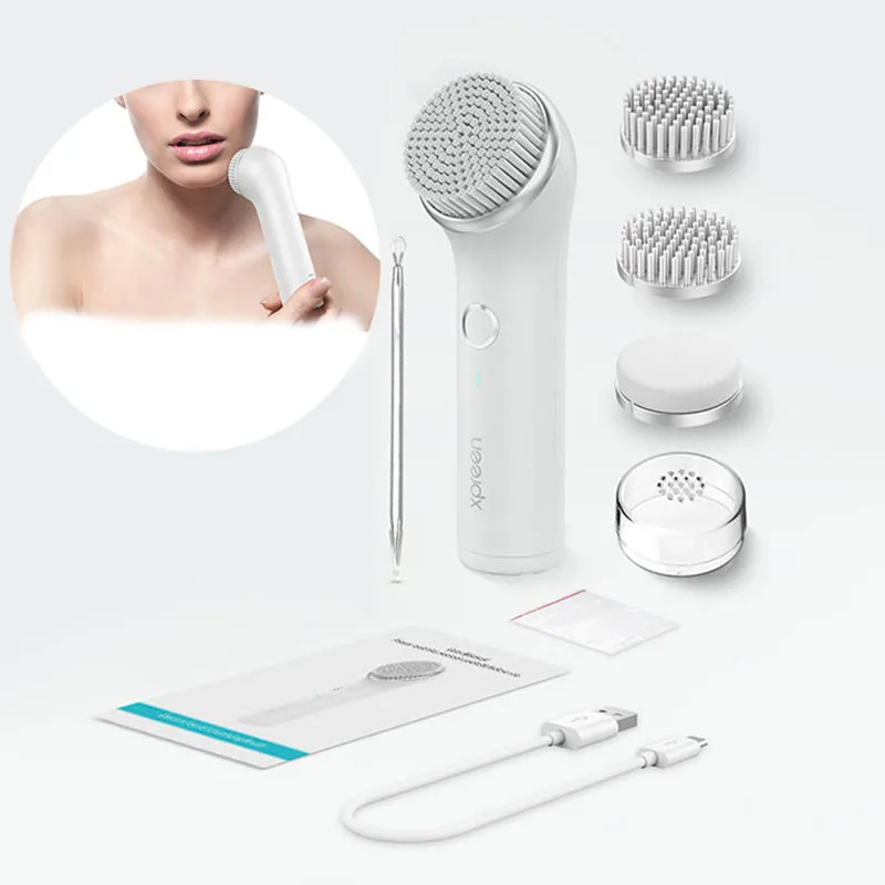 

Brush Head Facial Cleansing Instrument Skin Care Pore Cleaner Waterproof Face Care USB Charging Facial Cleaning Machine