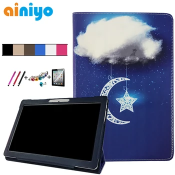 

Cartoon PU Leather Cover for Digma Plane 1538E 4G 10.1 inch Tablet Folio Stand Case + flim touch pen