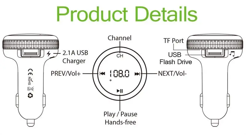 2.1A двойное USB Автомобильное зарядное устройство Автомобильный mp3 плеер fm-передатчик комплект беспроводной связи bluetooth для автомобиля модулятор приложение gps автомобильный искатель локатор