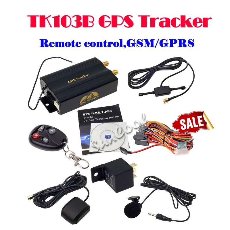 Hot TK 103B GPS SMS tracker TK103B with remote control Free PC version