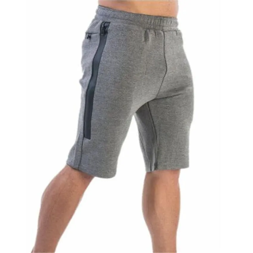 Летние Для мужчин Повседневное бодибилдинг шорты Для мужчин молнии Для мужчин шорты прилив бренд Для мужчин s хлопок Фитнес тренировки для мужчин s шорты