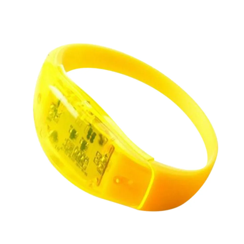 

LED Light Voice Control Bracelet Bangle Sound Activated For Party Rave Concert Bicycle Light Accessories good quality