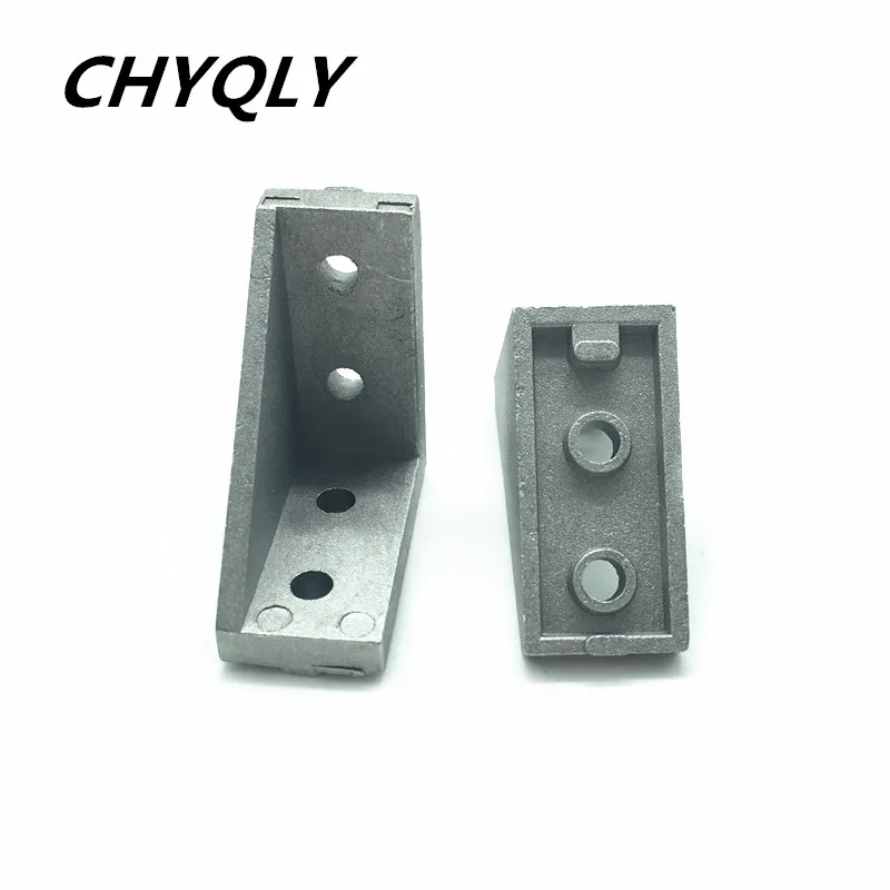 

5pcs/lot 2040 corner fitting angle aluminum 38x38 L connector bracket fastener match use 2040 industrial aluminum profile