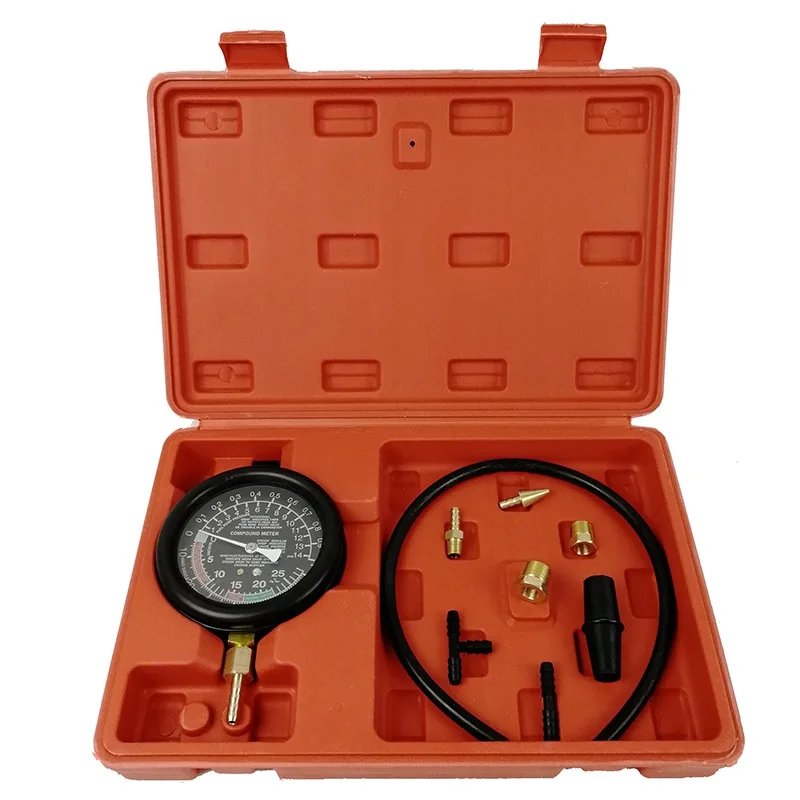 VicTsing Fuel Pump & Vacuum Tester Carburetor Valve Pressure Tester Gauge Kit Car Truck Diagnostic Tool 10PSI                    (11)
