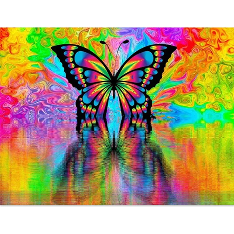 3d diy full diamond painting Colorful butterfly Princess embroidery kits crystal rhinestone picture mosaic gift craft | Дом и сад