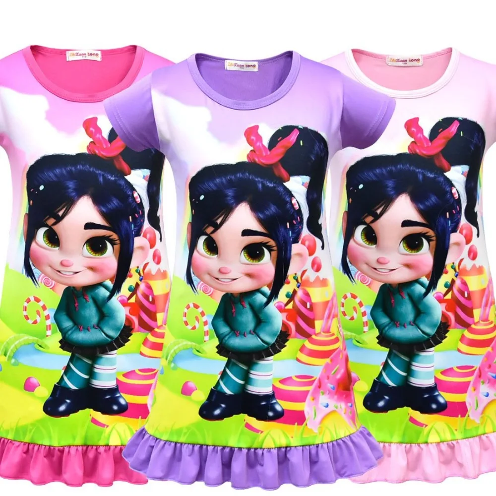 

2019 Invincible destruction king Girls dress Carnival Halloween Vanellope von Schweetz Breaks the Internet cosplay girl clothing