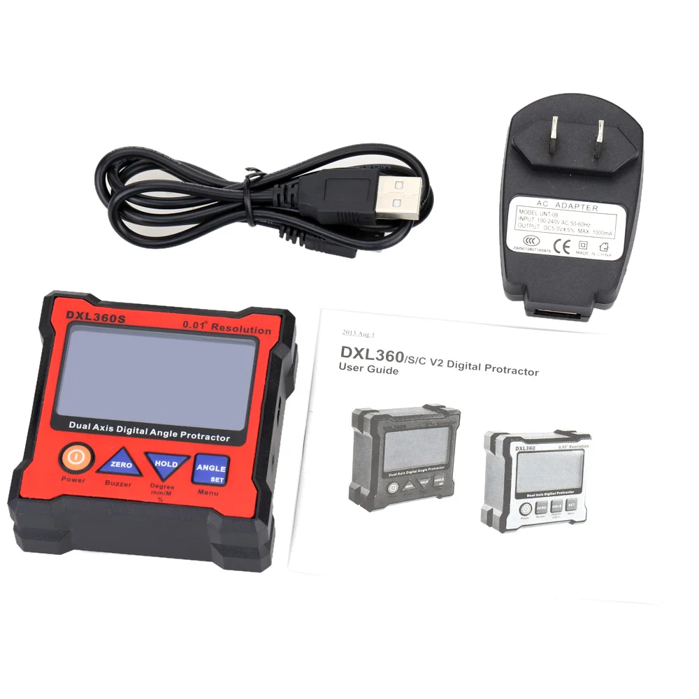 Professional Dual-axis Digital Display Level Gauge Dual Axis Digital Angle Protractor 5 Side Magnetic Base digital angle protractor level gauge angle protractor digital angle meter digital inclinometer