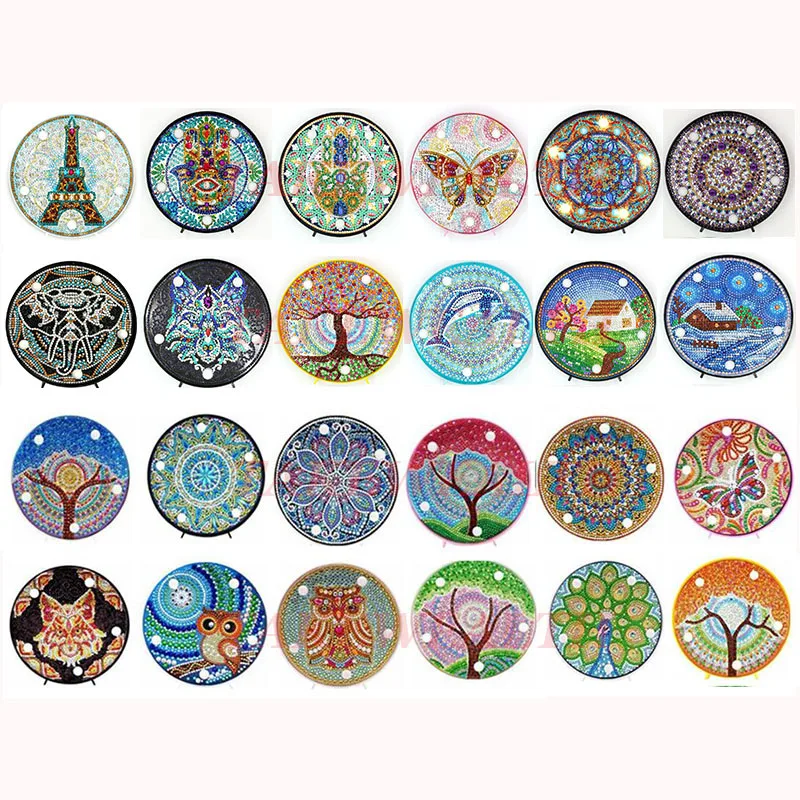

LED Decoration Light landscape DIY Full Drill Diamond Painting Light Bedroom Night Lamp Home Desk Decorative Animal Night Lamp
