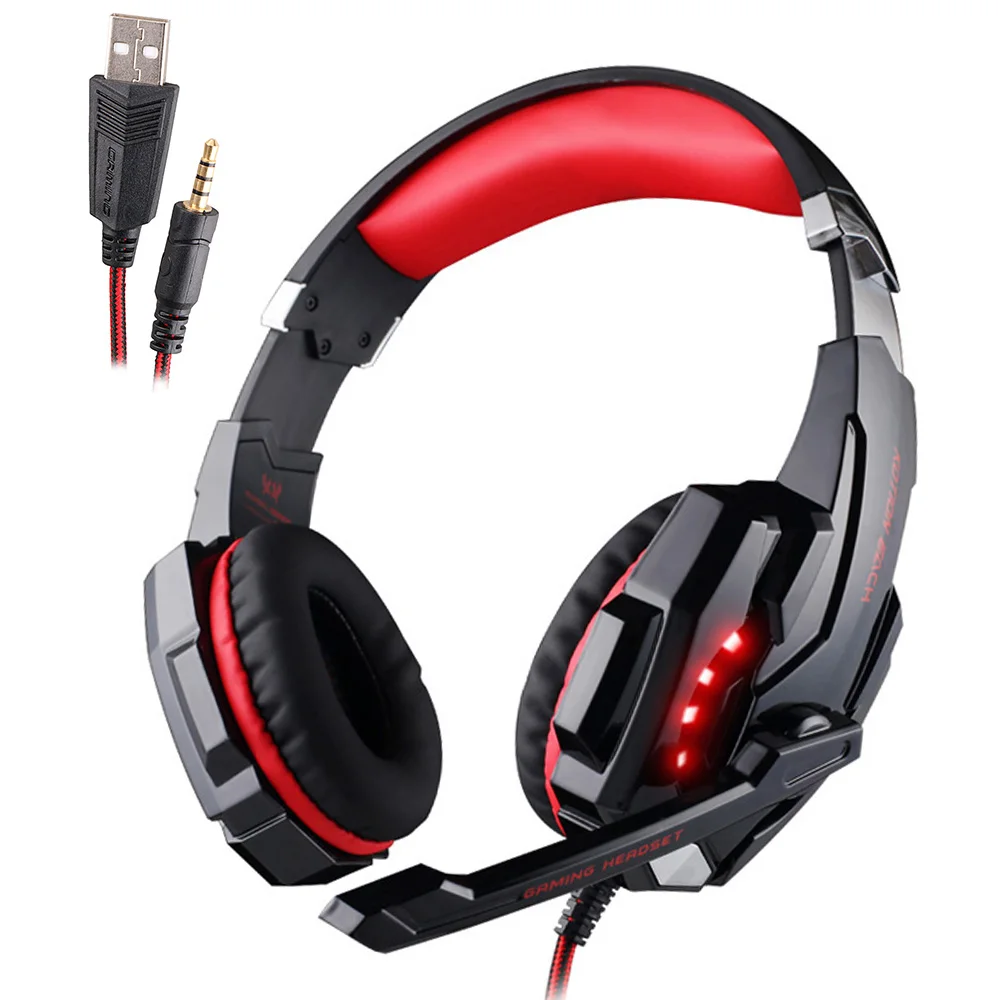 KOTION каждый Gaming Headset игра наушники глубокий бас стерео наушники с светодиодный свет микрофон для портативных ПК PS4 Xbox