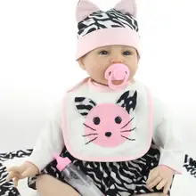 Силиконовые куклы reborn baby Реалистичные модные детские около 55 см для маленьких девочек подарок на день рождения brinquedos с одеждой