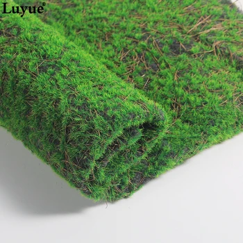

Artificial Garden 1 M* 1 M Size Foam Fiber Moss Lichen Grass Straw Green Rough thatched pant wall grass for decoration