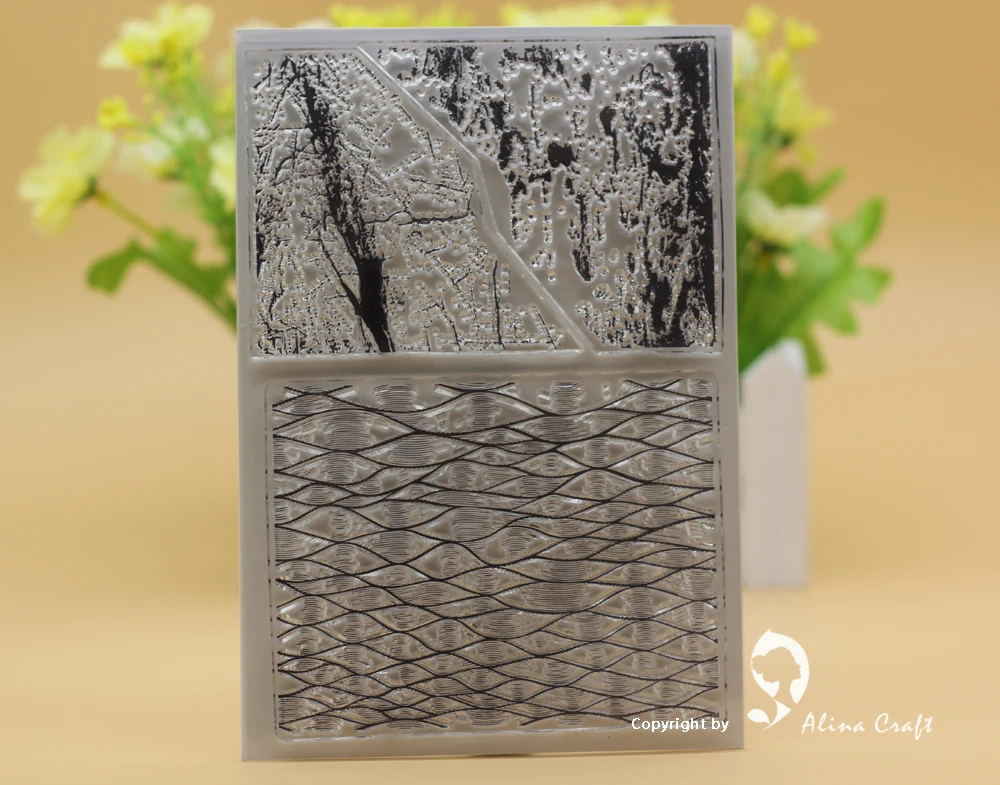 

AlinaCraft CLEAR STAMPS sea wavy stamps Scrapbooking Card album paper craft silicon rubber roller transparent stamps