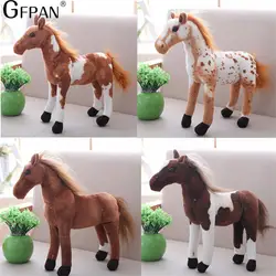 Мода 60-30 см Моделирование лошадь моделирование чучело плюшевые куклы Высокое качество Классическая Игрушка Лучший подарок для детей 4