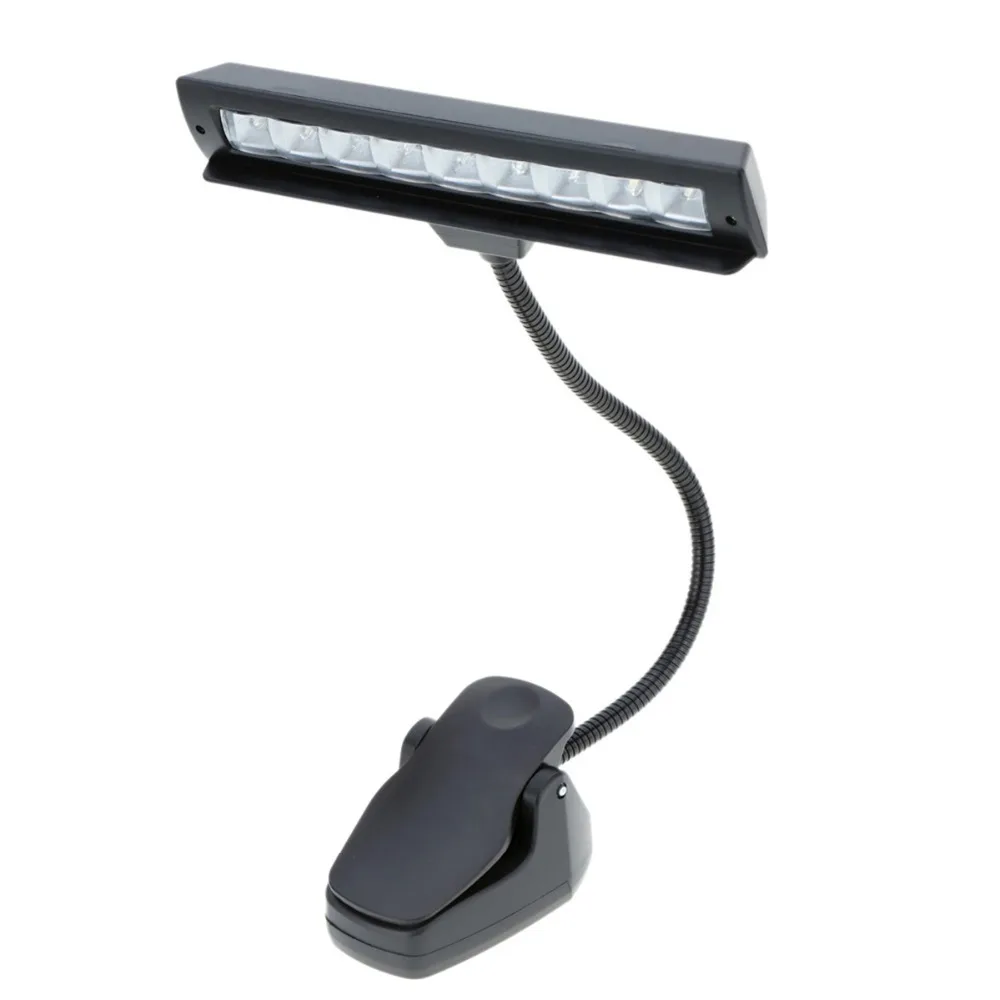 

NDTUSMZ Music Score Stand 9 LEDs Portable Flexible Music Score Light Stand Clip Desk Reading Lamp Bright Clamp LED Desk Lamp