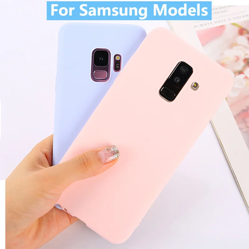 

Silicon Candy Color Case for Samsung Galaxy M10 M20 S10 Note 9 J4 J6 J8 A8 A6 Plus A9 A7 2018 A750 S8 S9 S7 A5 A7 J3 J5 J7 2017