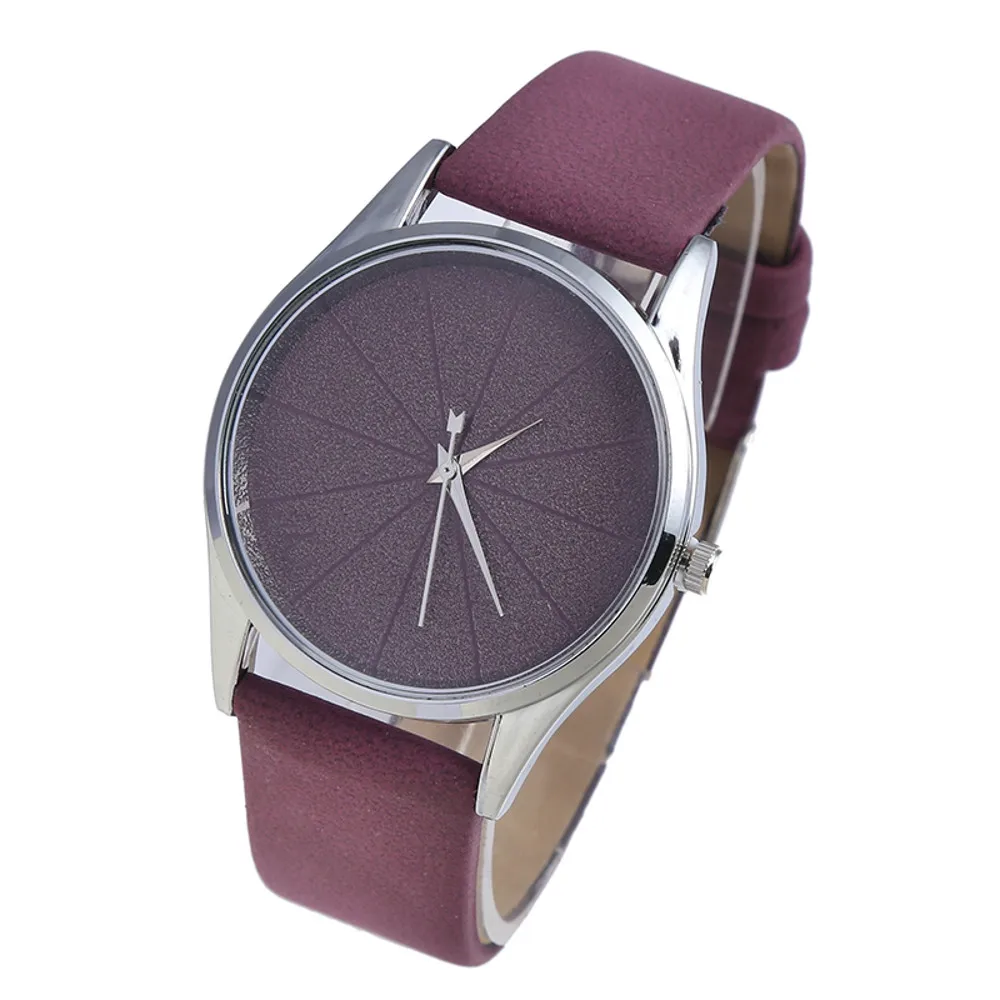 

Ultra-thin Women's Watches Fashion Simple PU Leather Strap Frosted Dial Analog Quartz Round Watch Relogio Feminino Wholesale &A
