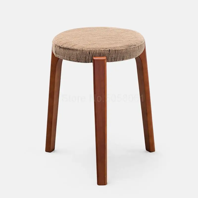 Креативный таборет из цельного дерева, табурет для еды, квадратный табурет из ткани, художественный табурет для туалетного столика, сокращенный и модный стул для макияжа, настольный дом - Цвет: fy18