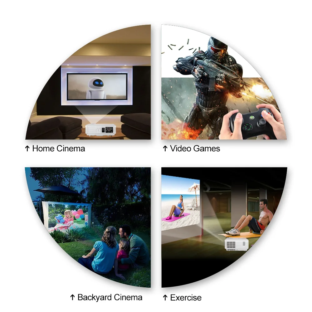 CAIWEI A7 цифровой 1080P видео светодиодный проектор игра для домашнего кинотеатра
