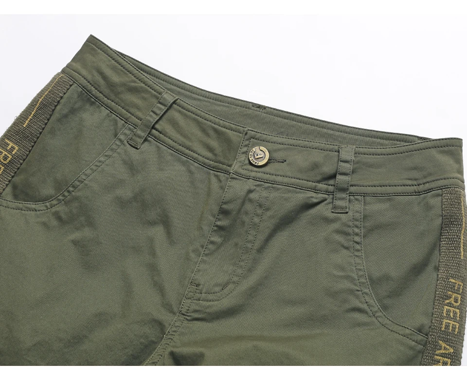 FreeArmy Брендовые женские брюки Модные Военные камуфляжные хлопковые повседневные брюки длиной до щиколотки летние женские брюки с эластичной талией