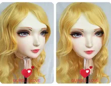 Cheap (GL052) Sweet Girl Resin Half Head BJD Kigurumi Mask With Eyes Cosplay Anime Role Lolita Mask Crossdress Doll Cheap (GL052) Sweet Girl Resin Half Head BJD Kigurumi Mask With Eyes Cosplay Anime Role Lolita Mask Crossdress Doll