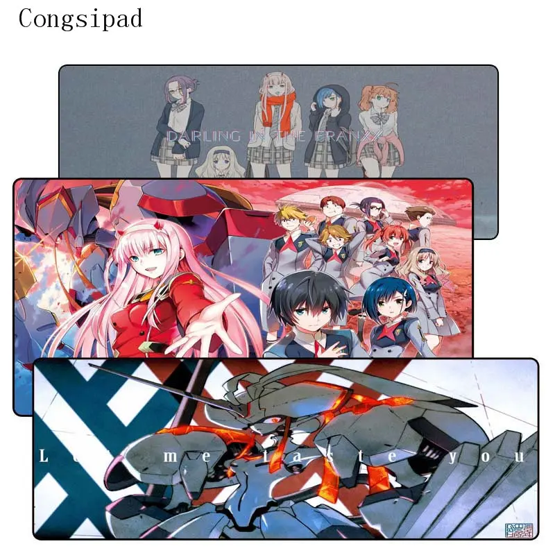  Congsipad Darling in the franxx Locking Edge Optional Mouse Pad for Desk Grande Gaming Mousepad Mat