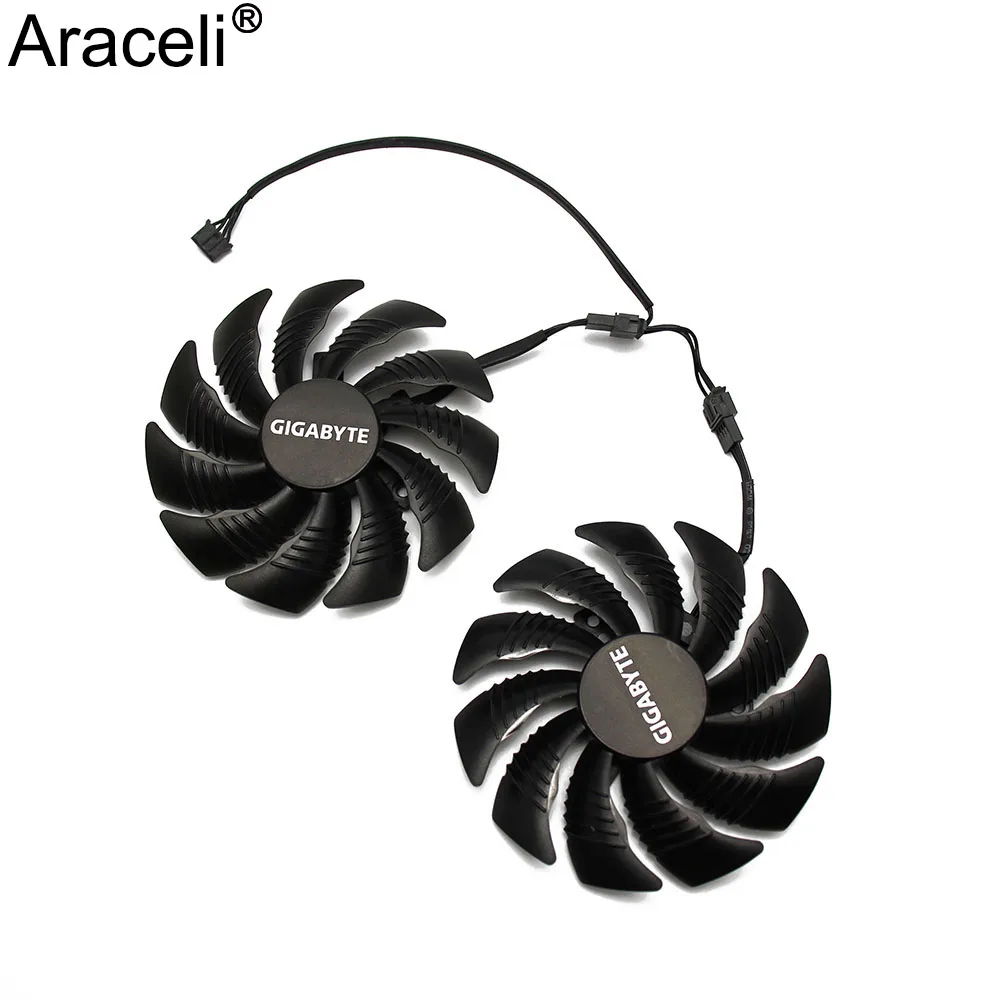 

T129215SU 88mm GPU Cooler Graphics card fan for REDEON AORUS RX580/570 GIGABYTE GV-RX570AORUS GV-RX580AORUS Cards As Replacement