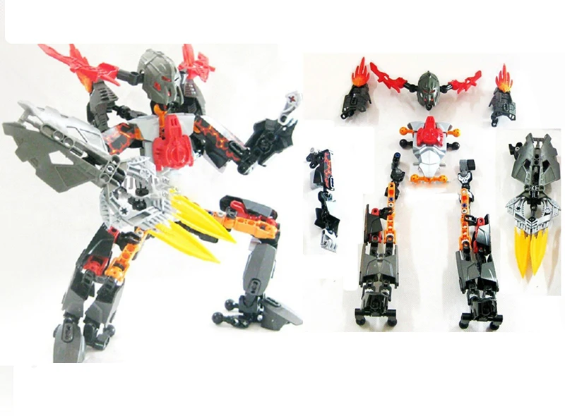 

3D DIY Hero Factory 2.0 Star Soldier Series Fire Lord Building Blocks Sets Educational Children Toys 9566