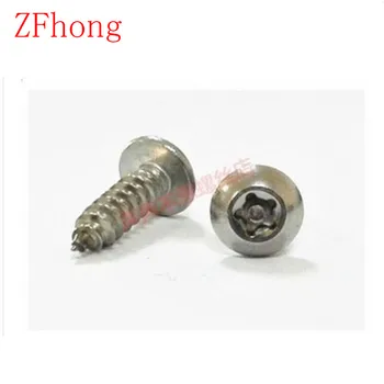 

100pcs/lot M3/M4/M5 Stainless Steel A2 Five point star pan roun head torx self tapping screw