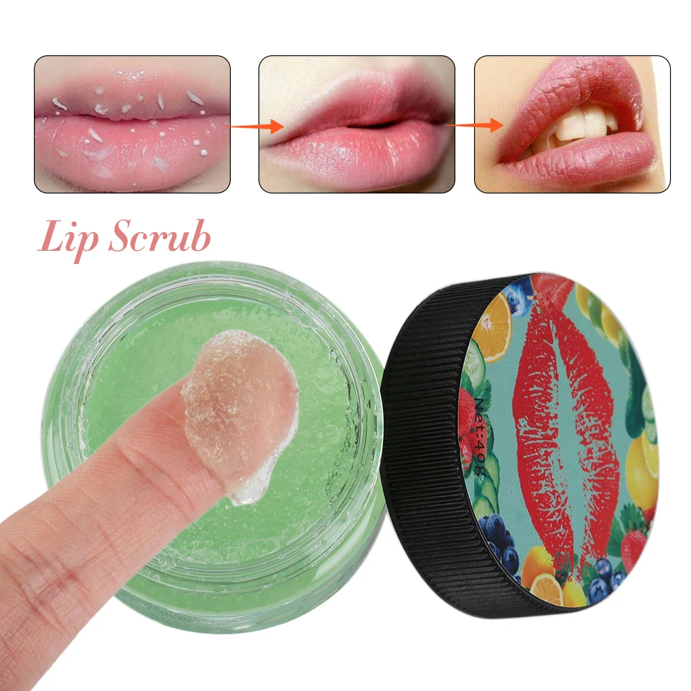 

40g Lip Scrub Cream Strawberry Cucumber Flavor Moisturizing Exfoliating Gentle Remove Dead Skin Moisturizing Lip Beauty Care