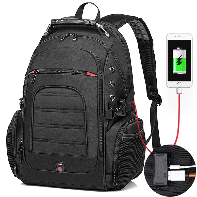 BAGSMART-mochila de viaje de 40L para hombre, bolsa para ordenador portátil  de 17,3 pulgadas, con puerto de carga USB, impermeable, Cabin Max, 55x40x20  - AliExpress