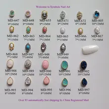 3D 10 шт./пакет различных металлических Камея деко капля Стразы деко овальный камень деко украшение ногтей металлические блестящие деко 2