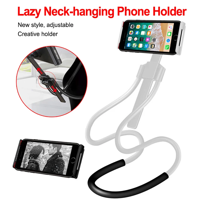 

Lazy Neck Phone Holder Stand for IPhone X Xiaomi Desk 360 Degree Rotation Mobile Phone Mount Bracket Cell Phone Holder Stand