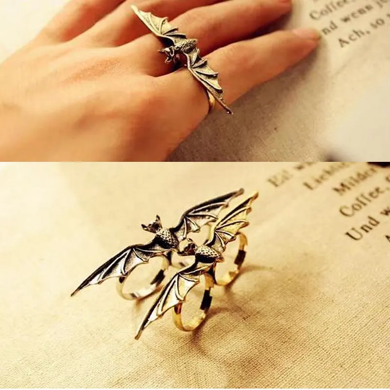 Женское кольцо в виде летучей мыши с рисунком|finger rings for women|finger ringrings women |