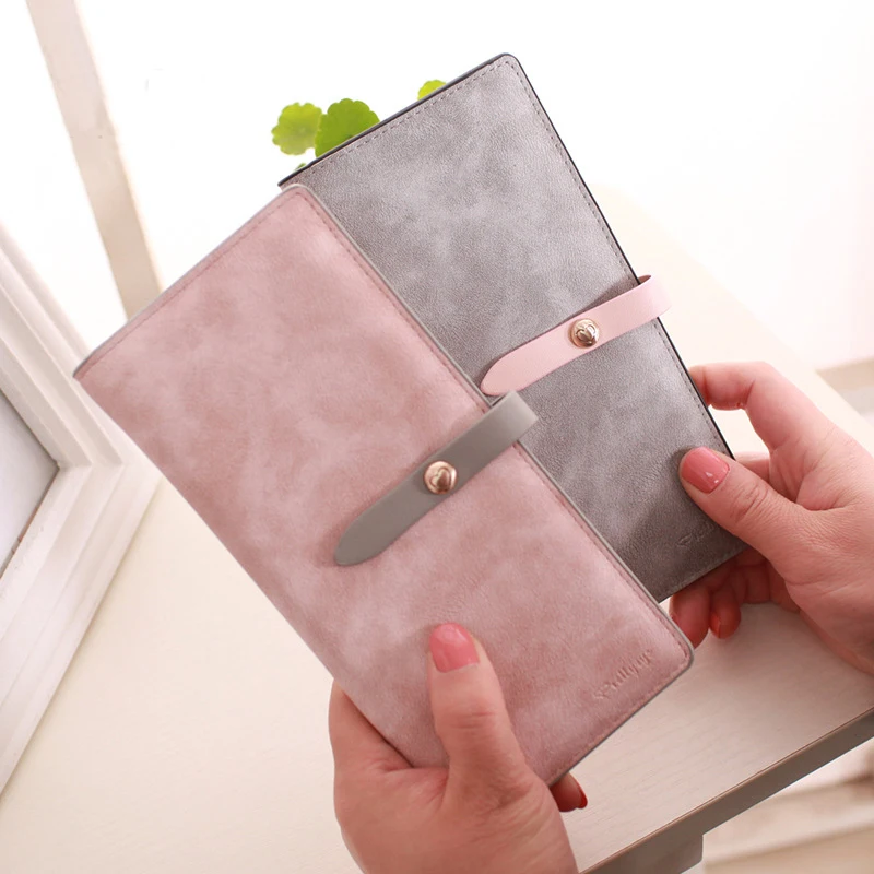 

2017 Spring New Wmen's Solid Long Hand Bag Wallet Bifold Sweet Girl Purse