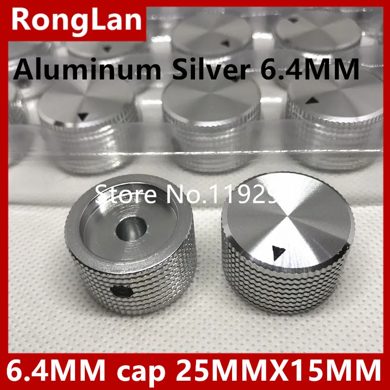 

[BELLA]Aluminum Silver Aluminum potentiometer knob hole 6.4MM cap 25MMX15MM--10pcs/lot