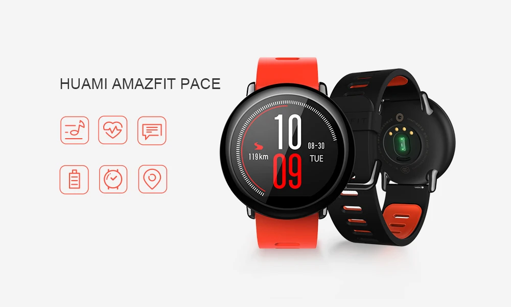 Оригинальные умные часы Huami Amazfit Pace Bluetooth 4,0, gps, для бега, спорта, Bluetooth, gps, информация, толчок пульса