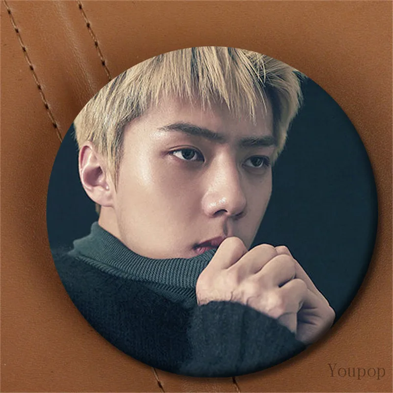 Youpop корейский EXO EXO-K EXO-M Сезон Зима специальный альбом для жизни брошка в виде усов аксессуары K-POP броши - Окраска металла: SEHUN