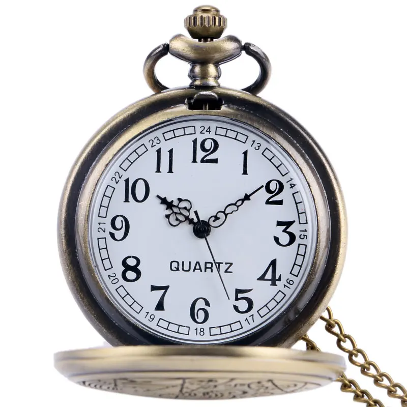 Pocketwatch Ожерелье кулон бронзовые Ювелирные наборы винтажные кварцевые карманные часы женские мужские лучшие подарки