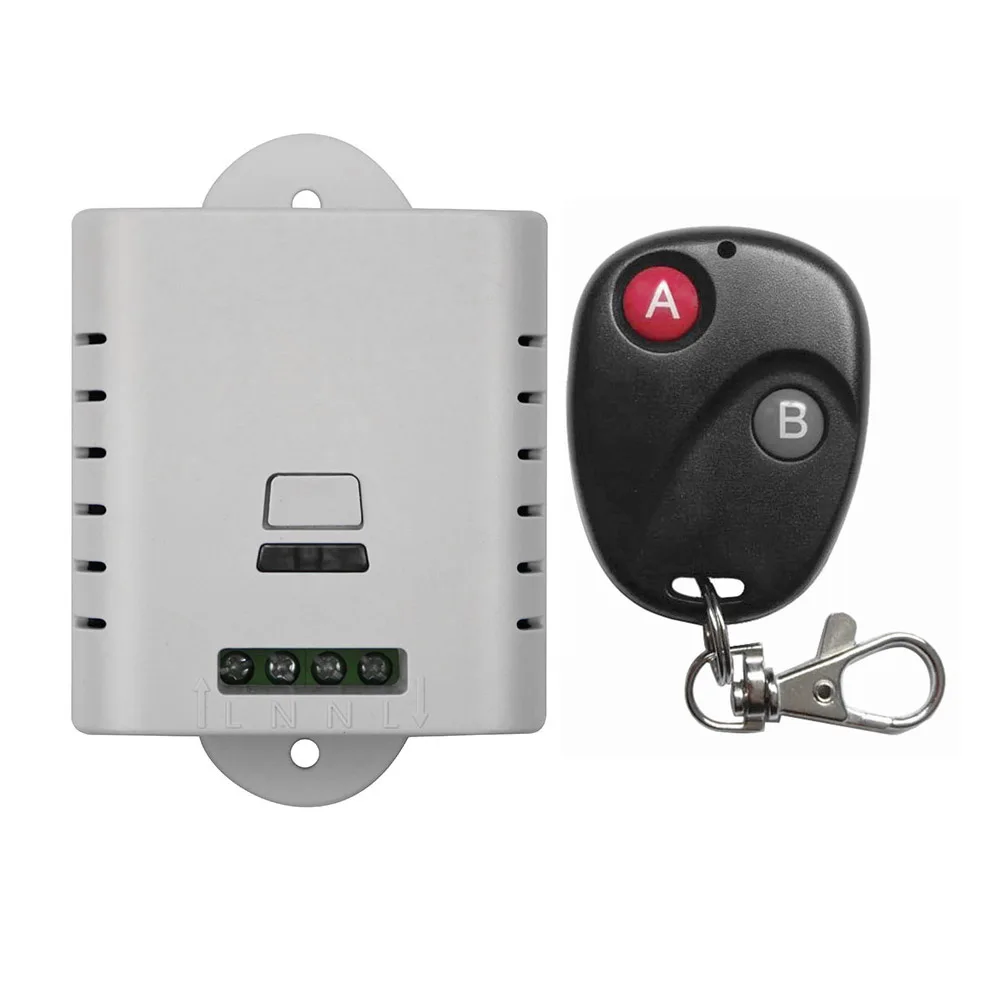 

2017 New 85V 110V 120V 220V 250V 10A 1CH RF wireless remote control switch System, 1 X Transmitter + 1 X Receiver,315/433 MHZ