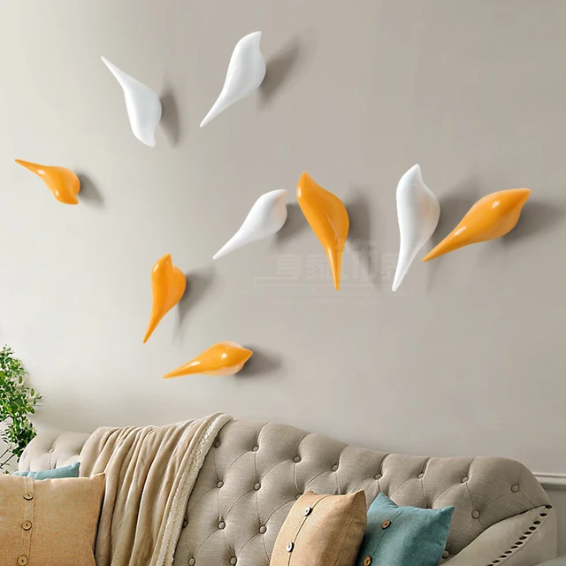 Creative Wall Hooks Bird Decoration Resin Wood Grain Bedroom Creative Wall Hooks Bird Decoration Resin Wood Grain Bedroom Door After The Animals