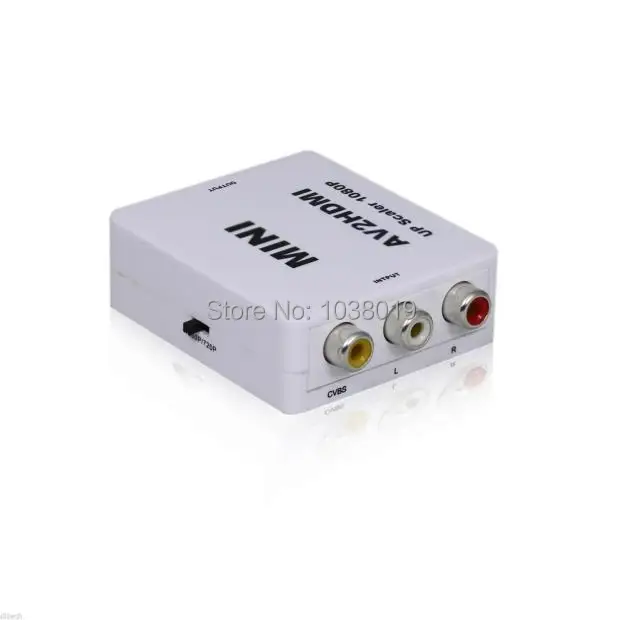 RCA AV HDMI Лучшая цена бесплатная доставка адаптер преобразователя Mini Composite CVBS к AV2HDMI