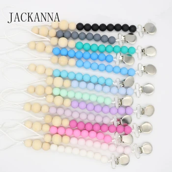 

5Pcs Handmade Silicone Pacifier Chain Safe Soother Chain Attache Sucette Newborn Gifts Eco-friendly Pacifier Clips Holder Chain