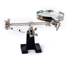2.5X Magnifier with crocodile clip Auxiliary Support for Soldering Jewelry Repairing Tool, Silver