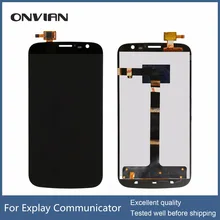 Gute arbeits Schwarz Farbe Für Explay Communicator LCD Display Touchscreen Digitizer Assembly Ersatz mit versichern