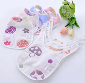 

10pcs Cartoon Baby Cotton Bibs Kids Infant Lunch Apron Soft Cotton Sqaure Saliva Towel Burp Cloths