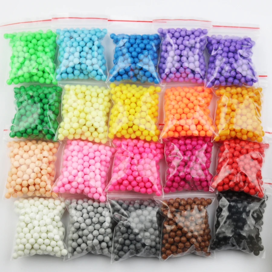 

200pcs/bag 20colors Water Stick DIY Magic Beads Ball Aqua Jouets Perler Hama Pixels Magic Beads Jigsaw Puzzle Educational toy