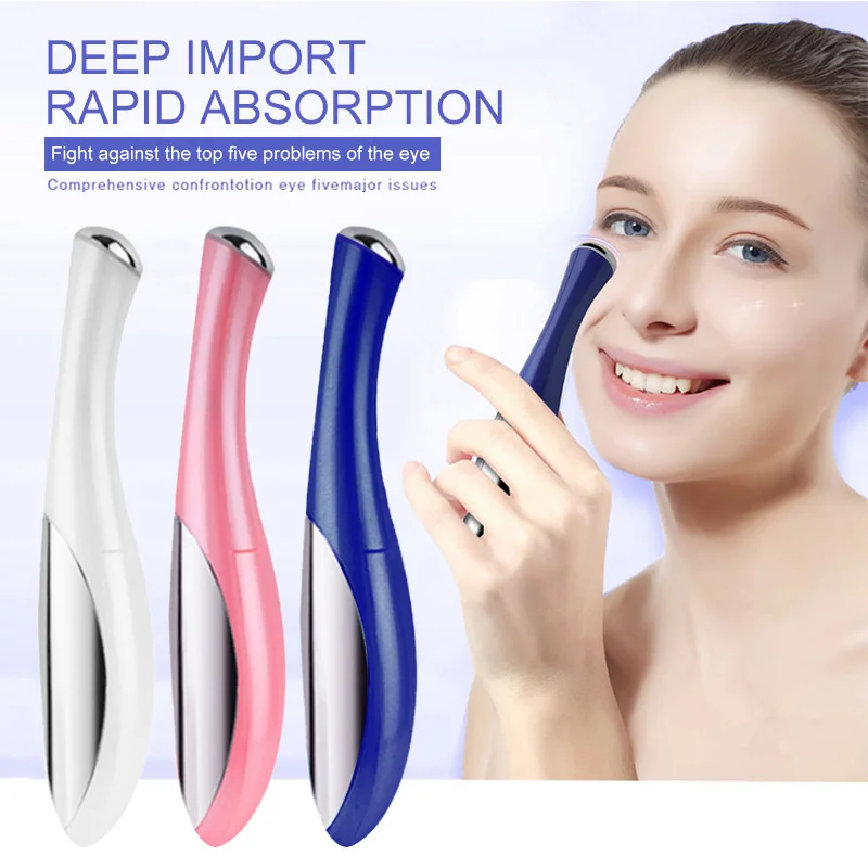 

Beauty Mini Eye Massage Device Pen Type Electric Eye Massager Facials Vibration Thin Face Magic Stick Anti Bag Pouch & WrinkleT2