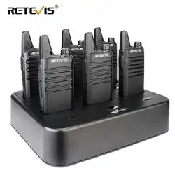 6 шт. RETEVIS RT22 портативная мини-рация 2 Вт 16CH UHF CTCSS/DCS VOX двухсторонняя рация коммуникатор Walk Talkie + кабель